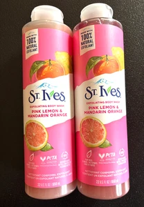 (2) Jabón corporal exfoliante St. Ives rosa limón y naranja mandarina 22 oz cada uno - Imagen 1 de 5