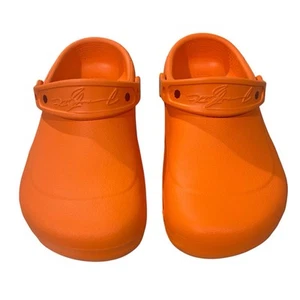 Crocs Mens 6 W-8 Batali Orange Slip Resistant Clogs For Bistro Chef Slip On RARE - Picture 1 of 16