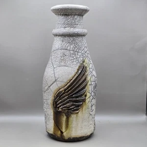 Natale Raku Pottery Vase 13/200 - Studio Art Keramik Skulptur - Crackle... - Bild 1 von 6