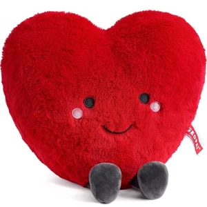 Cute Plush Red Heart Pillow Love Pillow Cushion Toy Throw Pillows Living Hear... - Picture 1 of 9
