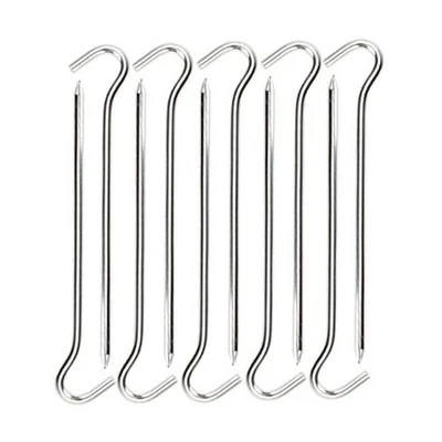 10 pezzi di da campo da campeggio a forma di domanda 10ps (argento) PEG - Immagine 1 di 3