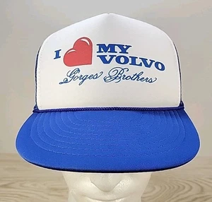 I Love My Volvo Vintage Trucker Hat Mesh Rope Snapback Nissin New Without Tags - Picture 1 of 12