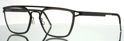 LINDBERG Strip 9726 Col U9 Grey Gunmetal Mens Aviator Eyeglasses 52-19-135 B:40 - Image 1 of 4