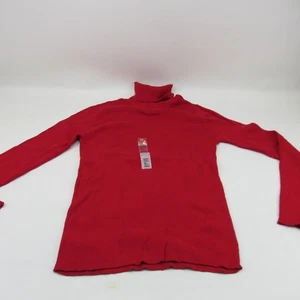 Faded Glory Womens L Red Jubilee Ribbed Knit Cotton Long Sleeve Turtleneck - Picture 1 of 7