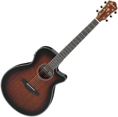 Guitarra occidental Ibanez AEG74-MHS caoba Sunburst acero cuerdas preamplificador corte - Imagen 1 de 4