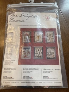 NUEVO Haandarbejdets Fremme Danés "JUGAR EN NIEVE" Kit Punto de Cruz Colgante de Pared - Imagen 1 de 5