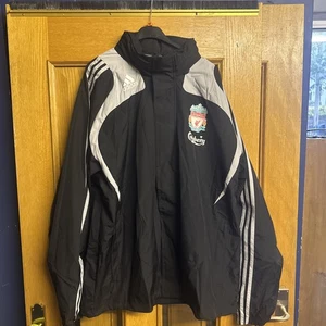 Adidas Men's Liverpool FC 08-09 Jacket 44 -46 L Black Carlsberg Soccer Full Zip - Picture 1 of 8