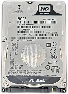 WD Black WD5000LPLX 500GB 2.5" SATA III HDD - Image 1 of 4