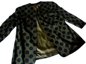 A.K.R.I.S CLUB Jacke / Jackett Seide 48, Grün mit schwarzen Punkten - Bild 1 von 10