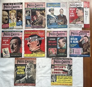 Vintage Police Gazette Magazine Hitler Covers Lot x10 - Picture 1 of 12