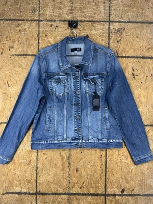 Kut from the Kloth Jacket Womens XL Plus Helena Classic Denim Blue Cotton - Image 1 of 4