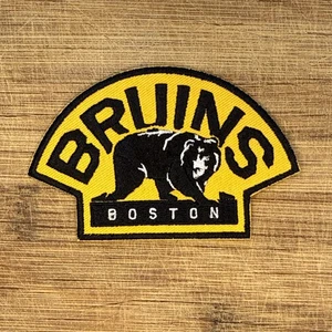 Boston Bruins Bear Patch – Retro Walking Bear Embroidered 4x2.5in Applique - Picture 1 of 2