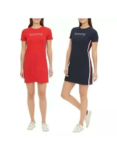 New Tommy Hilfiger Ladies Tee Dress Red Or Blue Free Shipping! Discount For Two! - Picture 1 of 13