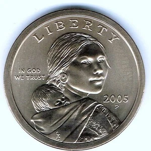 ¡Moneda de dólar Sacajawea 2005-P acabado satinado de EE. UU. como nuevo! - Imagen 1 de 2