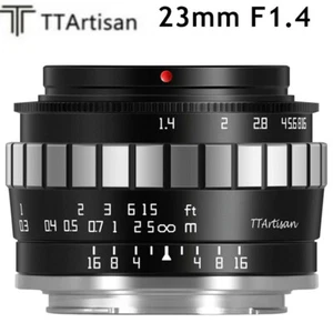 TTArtisan 23mm F1.4 APS-C Wide Angle Prime MF Lens For Fujifilm Fuji X Camera - Picture 1 of 9