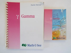 Lot 2 Math U See GAMMA Curriculum Set DVD and Teacher Manual - Imagen 1 de 3