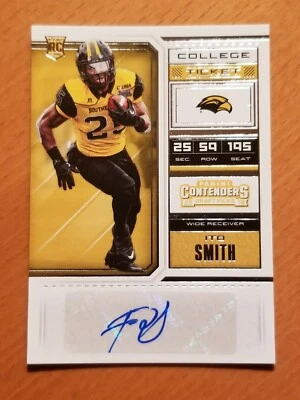 2018 Contenders Draft #291 Ito Smith Southern Miss Falcons RB Rookie Auto E - Image 1 of 2