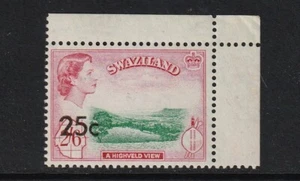 QEII SWAZILANDIA 61 SG 74b 25c en 2/6 tipo II excelente NHM UM CAT £950 - Imagen 1 de 2