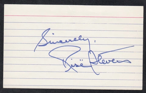 Rise RISË STEVENS Operatic Soprano 3x5 Signed Index Card Autograph Cover