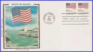 USA5 #1891 U/A COLORANO SILK FDC STR2  Flag and Anthem "Sea to Shining Sea" - Picture 1 of 1