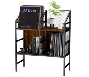 200 LP Vinyl Record Storage Holder Rack Wooden Display Table For Album Books New - Picture 1 of 8