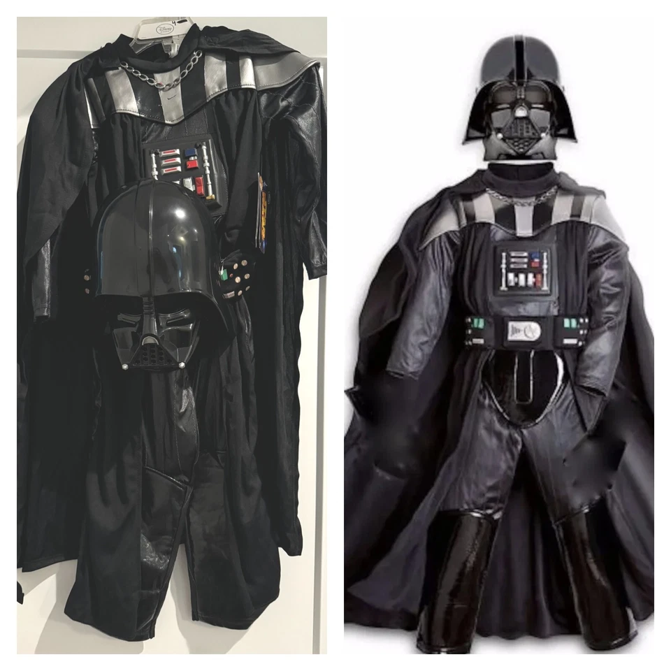 Disney Store  STAR WARS Darth Vader Boys Costume Bodysuit Belt Cape XS 4 New - Image 1 of 4