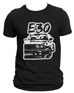 BMW E30 3 Series M3 T-shirt DTG Print Logo Shirt Short Sleeve Cotton Super Gift - Picture 1 of 6