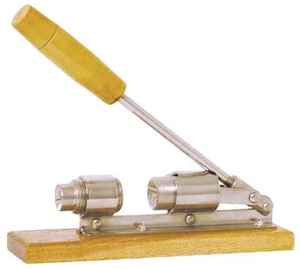 NEW  DUKE'S 0100 STEEL PECAN NUT CRACKER ALL STEEL & WOOD BASE  - Picture 1 of 1