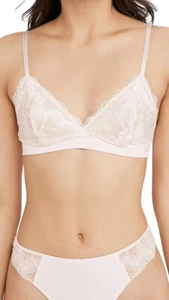 CALVIN KLEIN Hibiscus Lace Unlined Bra sz S Small Bralette Blush Pink - Picture 1 of 5