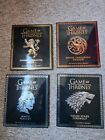 4 x game of thrones 3d craft card kits with wall mounts full set
