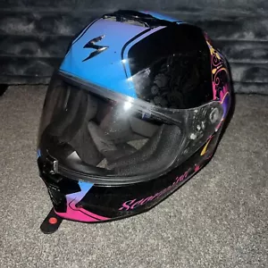 Scorpion EXO-R420 Day Of The Dead (Sugar Skull) Helmet Size Large Unisex 59-60cm - Picture 1 of 9