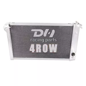 Radiador de 4 filas para 1973-76 Chevrolet Corvette/Plymouth Barracuda Satellite AT MT - Imagen 1 de 12