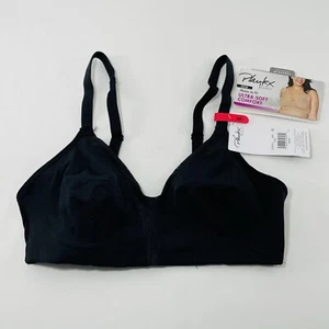 Playtex Bra Wireless Ultra Soft Wire Free Sz M Black Comfort Full Coverage Comfy - Picture 1 of 12
