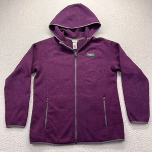 Patagonia Sweater Youth XL Purple Hooded Fleece Full Zip Outdoors - Picture 1 of 9