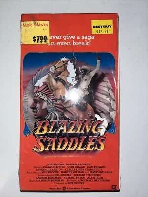 Blazing Saddles VHS 1991 Mel Brooks Gene Wilder Sealed Watermarks Unopened - Image 1 of 4