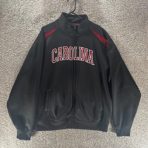 South Carolina Gamecocks Sweatshirt Mens Extra Large Black Full Zip NCAA Casual Cover