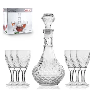 7-tlg Whisky Karaffe & Gläser Set Gläserset Trinkgläser Whiskey Likör Dekanter - Bild 1 von 1