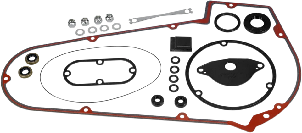 James 8 Hole Primary Cover Gasket Seal O-Ring Kit Harley 70-82 Shovelhead FLH FX - Image 1 of 1