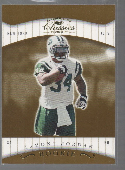LaMONT JORDAN 2001 DONRUSS CLASSICS GOLD ROOKIE CARD #113 /475 - Image 1 of 1