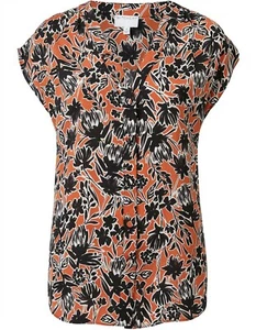 Blusa sin mangas WITCHERY Marsala estampado floral con botones TALLA 8 - Imagen 1 de 5