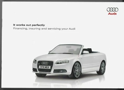 Audi Finance Insurance & Servicing Packages 2009-10 UK Market Brochure A3 A4 TT - Image 1 of 3
