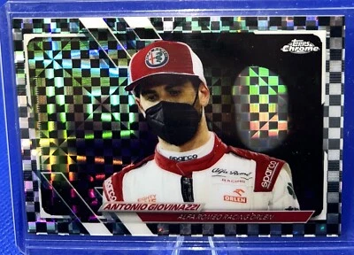 ANTONIO GIOVINAZZI 2021 Topps Chrome FORMULA 1 CHECKER FLAG REFRACTOR #53 - Image 1 of 2