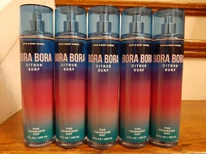 BATH AND BODY WORKS BBW BORA BORA CITRUS  SURF SPRAY MIST PERFUME LOT OF 5 NEW - Picture 1 of 3