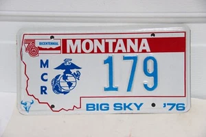1976 Bicentennial Marine Corps Reserve Montana Nummernschild - Bild 1 von 2