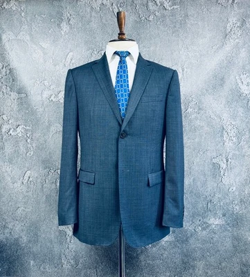 Z ZEGNA Drop 7 Men's Blue Blazer Jacket Techno Wool Water Repellent size US 38R - Image 1 of 4