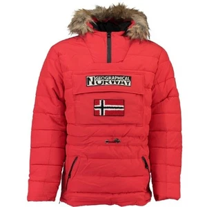 Geographical Norway Men Parka Jacket Anorak Insulated Red Wl1 Size S - Picture 1 of 12