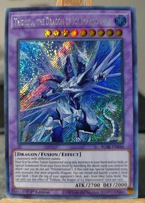 TRISHULA, DRAGON OF ICY IMPRISONMENT -BLAR-EN048 Secret Rare / 1st Edition NM - Bild 1 von 2
