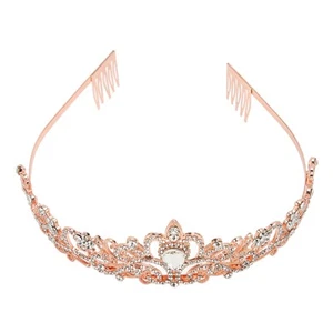 Corona nupcial estrás elegante brillante boda princesa corona para Hallow HR6 - Imagen 1 de 22