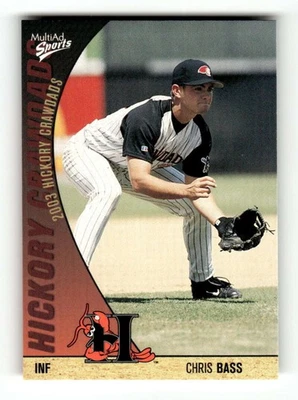 2003 Multi-Ad Hickory Crawdads Update #8 Chris Bass NM-MT very rare BXCP02 - Image 1 of 2