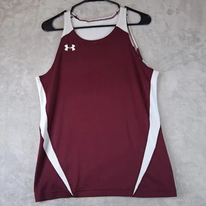 Camisa Under Armour Hombres Mediana Granate Tanque Sin Mangas Entrenamiento Heatgear Gimnasio - Imagen 1 de 13